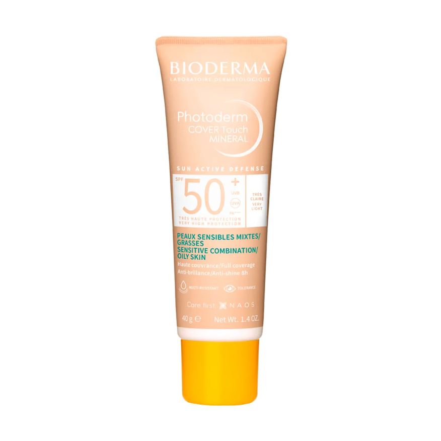 Bioderma Protetor Solar Facial Photoderm Cover Touch Mineral FPS 50+ Muito Claro 40g