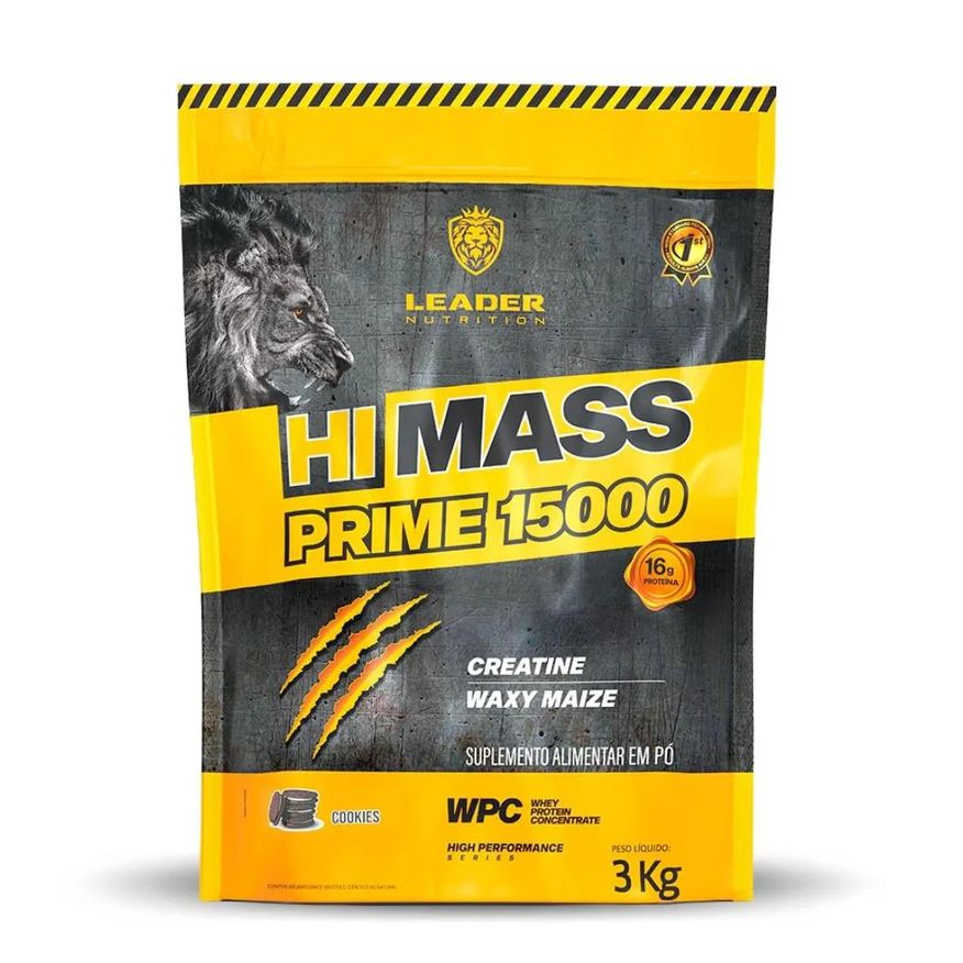 Leader Nutrition Hipercalórico com Creatina Creamass 3kg Sabor Cookies Leader