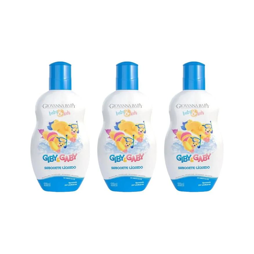 Giovanna Baby Sabonete Liquido Giby 200ml - Kit C / 3un