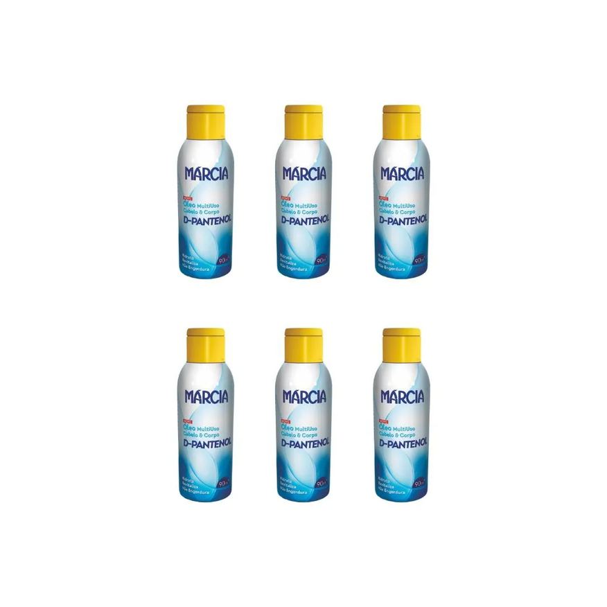 Márcia Oleo Cabelo e Corpo Marcia 90ml D - Pantenol - Kit C / 6un
