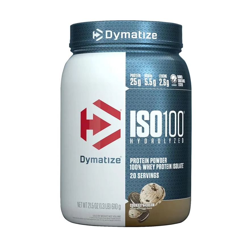 Dymatize Nutrition Iso 100 Hidrolisado Sabor Biscoito e Creme 610g (cookies & Cream1,3lbs)