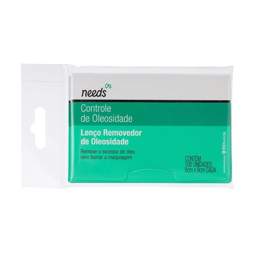 Needs Lenço Removedor de Oleosidade 100 folhas