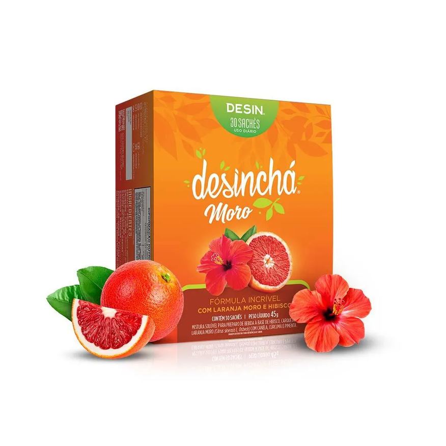 Desincha Desinchá Moro: Laranja Moro e Hibisco (30 Sachês)
