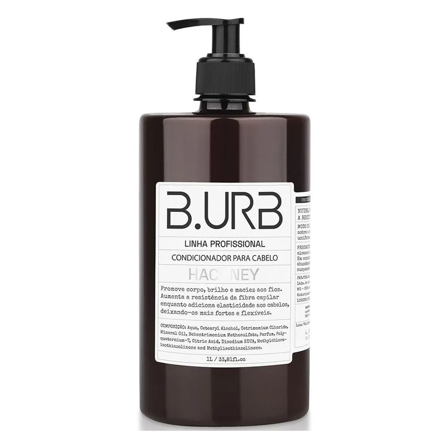 B.urb Condicionador Hackney 1 Litro Profissional Bancada Barbearia Barba Urbana