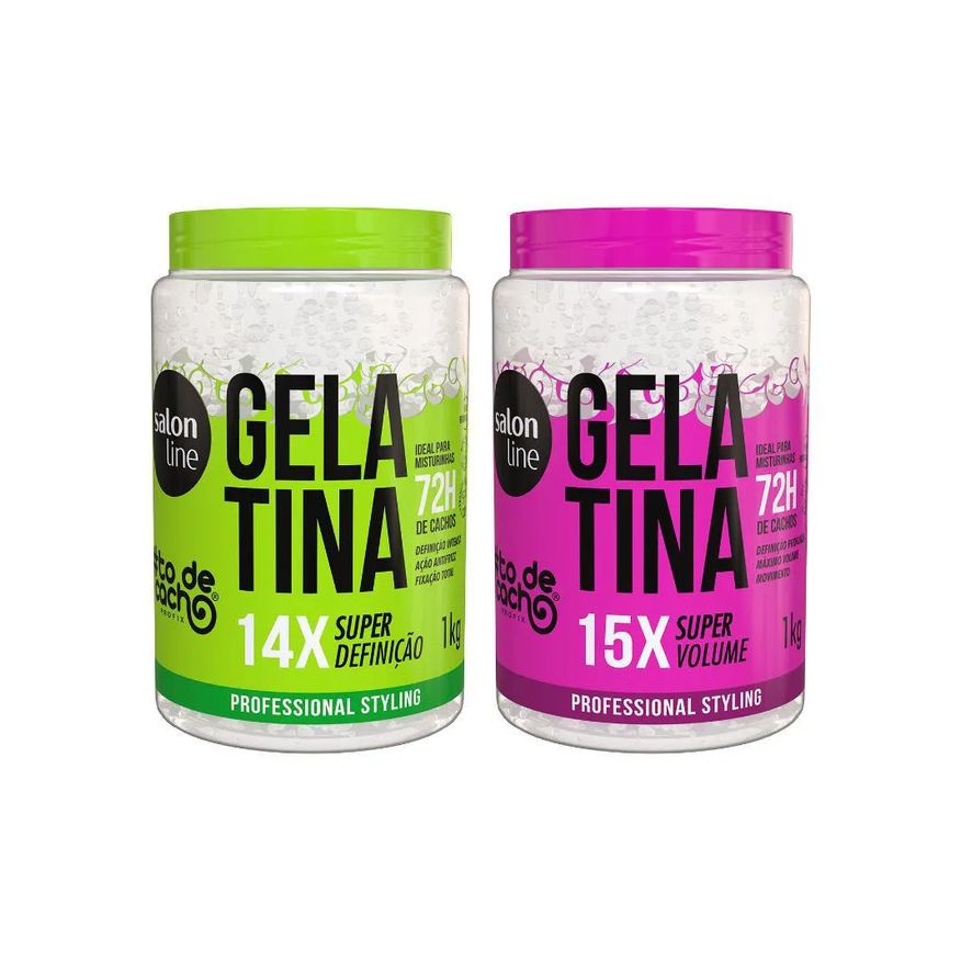 #todecacho Kit Gelatina em Dobro Volume e Definição 1kg