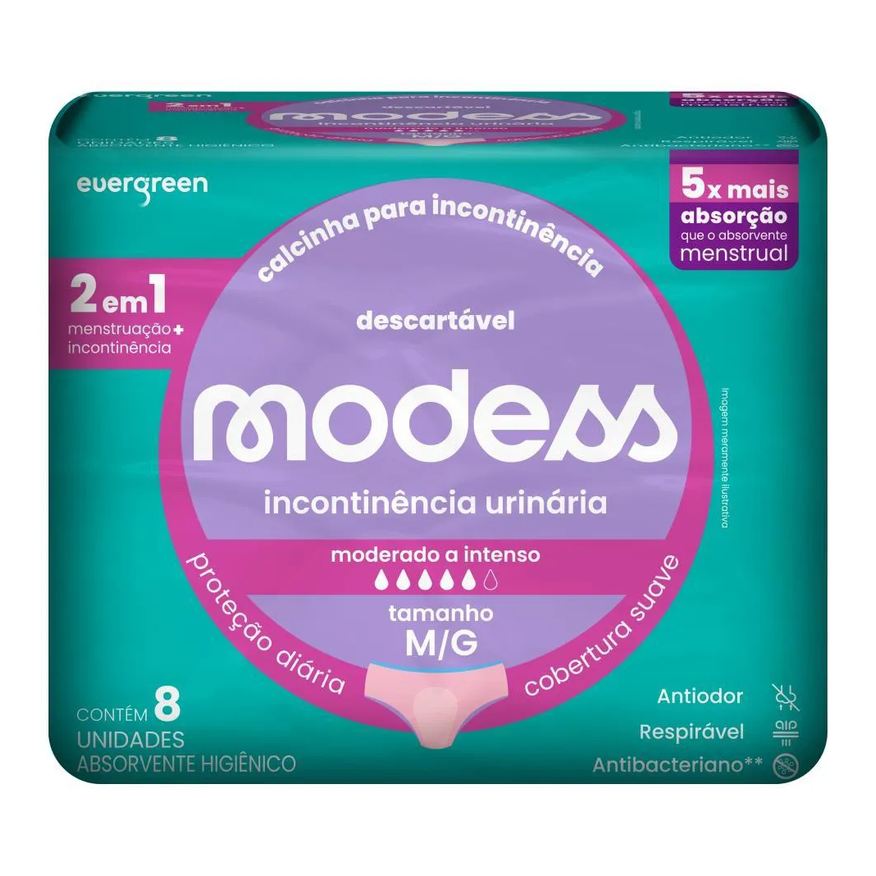 Modess Calcinha Descartável para Incontinência 8un
