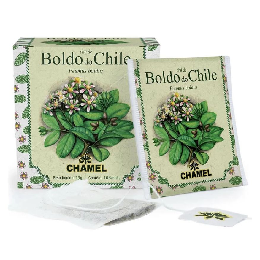 Chamel Caixinha Com10 Sachês de Chá de Boldo do Chile 13g