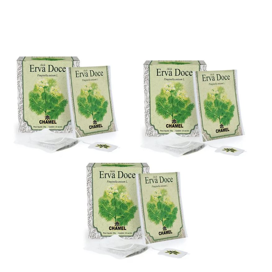 Chamel Kit 03 Chá de Erva Doce com 10 Sachês