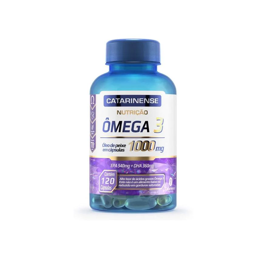 Catarinense Suplemento Vitamina Ômega 3 1000mg 120 Cápsulas