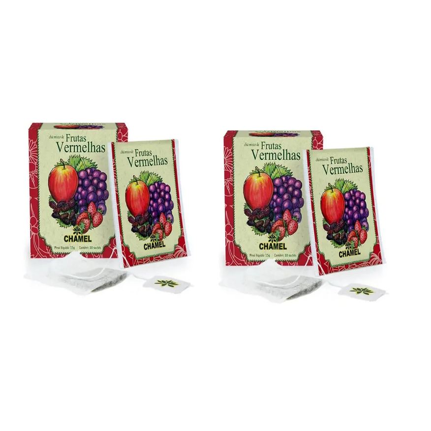 Chamel Kit 02 Chá Misto de Frutas Vermelhas com 10 Sachês