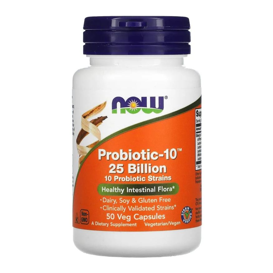 Now Foods Probiótico 10 25 Billion 50 Capsulas
