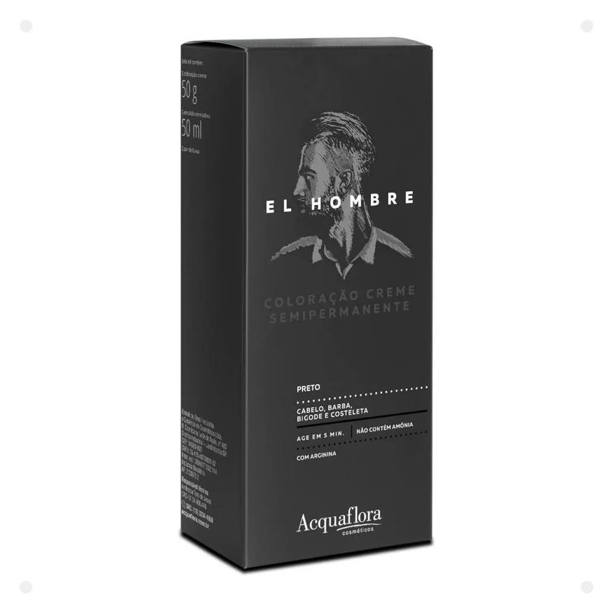 Acquaflora Kit Coloração Creme Semipermanente El Hombre Preto