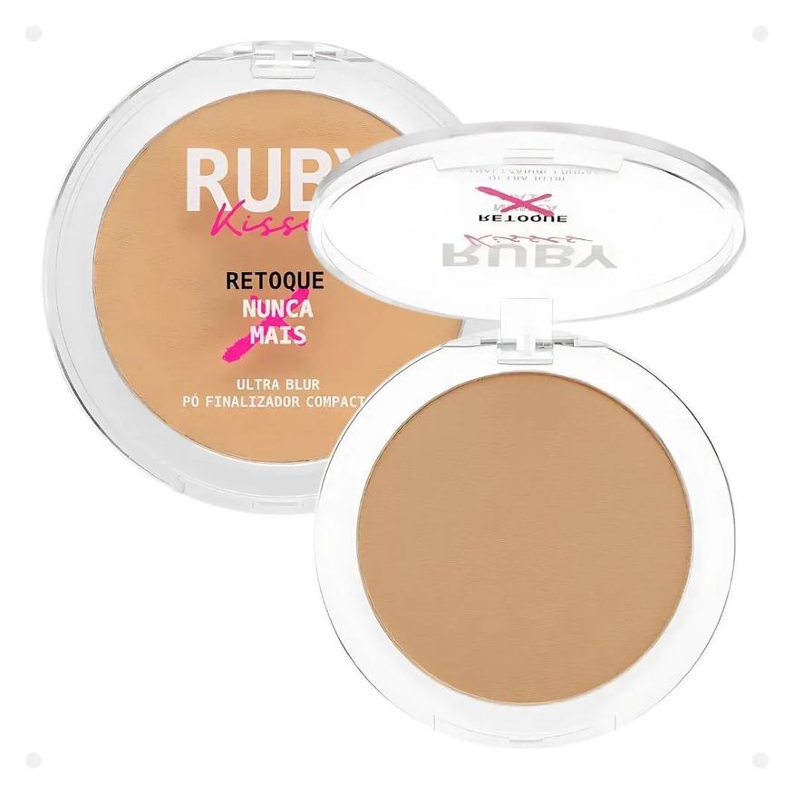 Kiss New York Pó Finalizador Compacto Ruby Kisses Ultra Blur Retoque Nunca Mais Medium Ruc02b