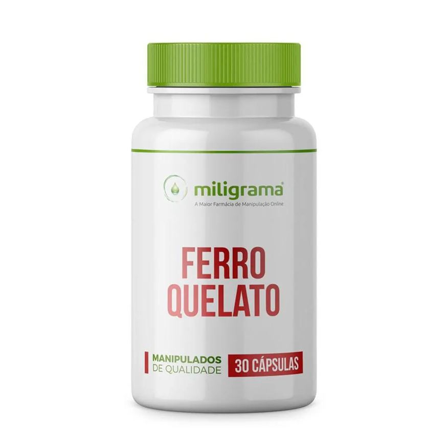 Miligrama Ferro Quelato 50mg 30 cápsulas Vegetais de Tapioca