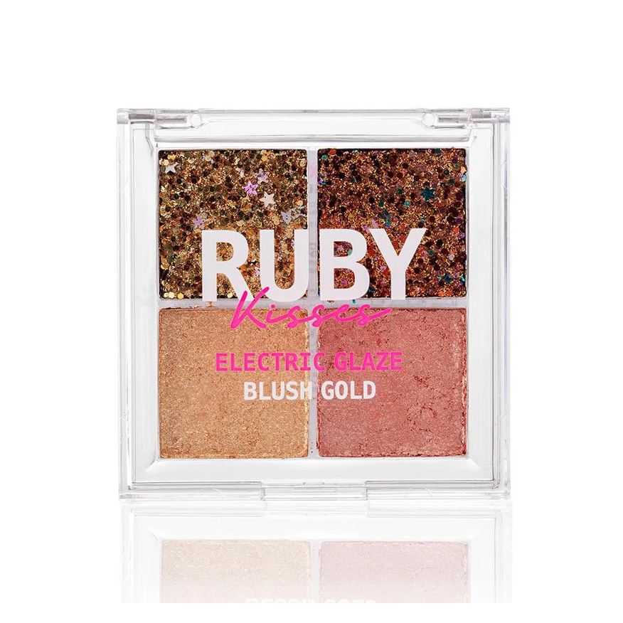 Ruby Kisses Paleta de Sombras Glitter Blush Gold - Marrom