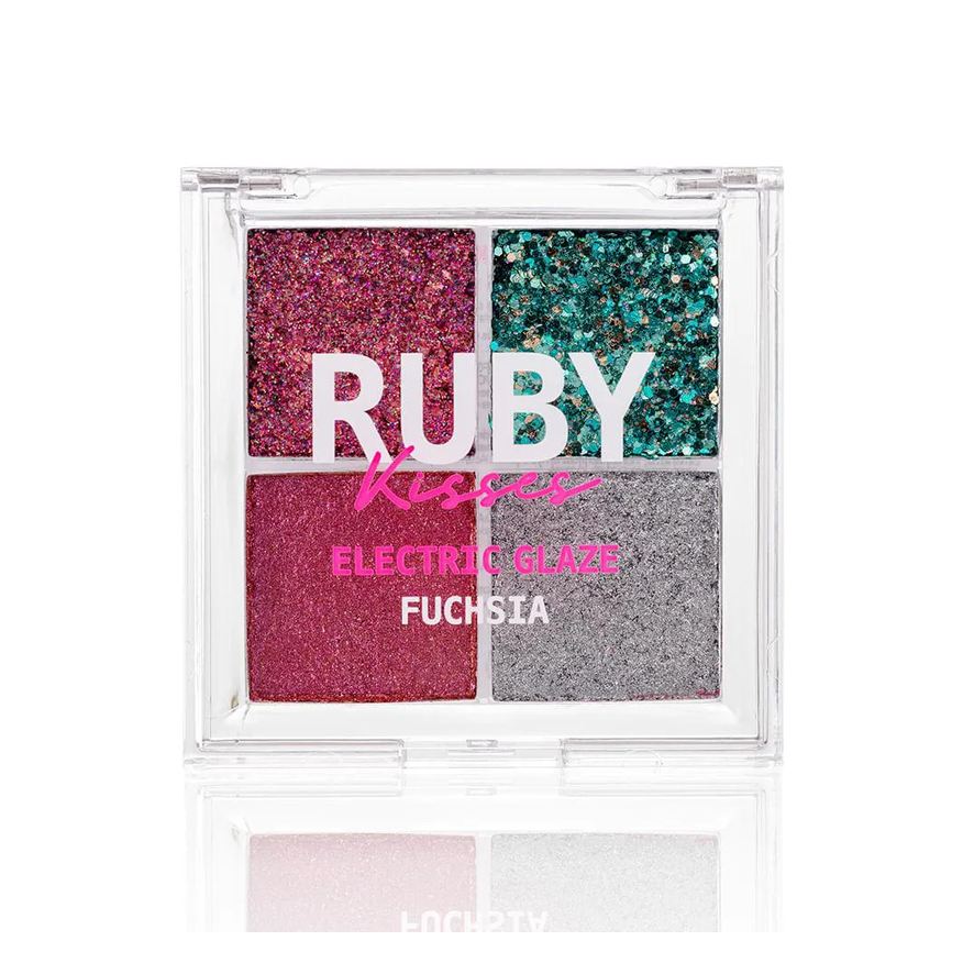 Ruby Kisses Paleta de Sombras Glitter Fuchsia - Fúcsia