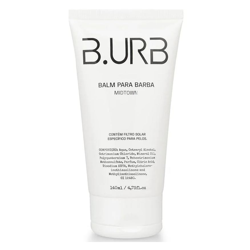 B.urb Balm para Barba Midtown com Filtro Solar - Café e Baunilha 140ml Barba Urbana