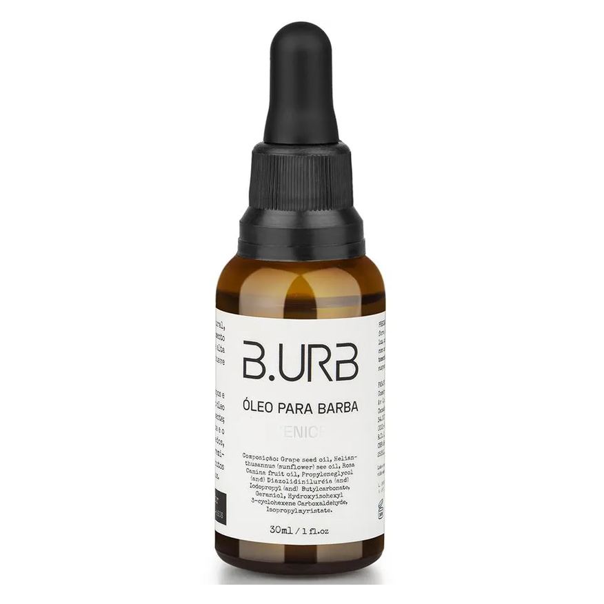 B.urb Óleo para Barba Venice Café e Baunilha Toque Seco 30ml Barba Urbana