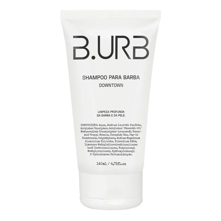 B.urb Shampoo para Barba Downtown com Microesferas Esfoliantes 140ml Barba Urbana
