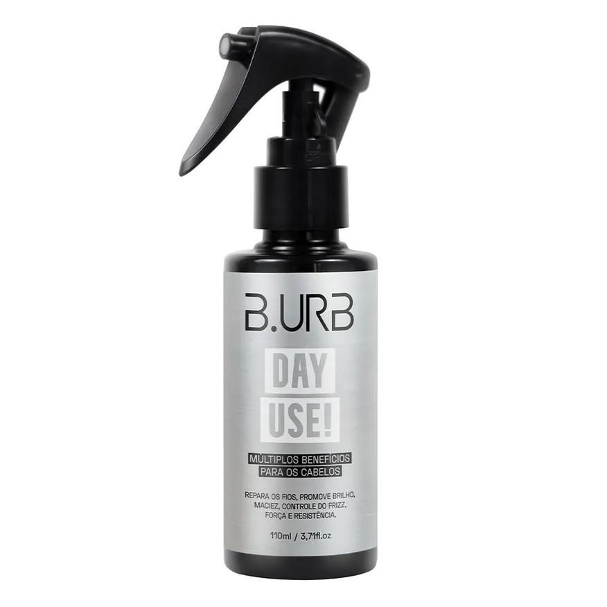 B.urb Day Use! Brilho Força Maciez Anti Frizz para Cabelo e Barba 110ml Barba Urbana