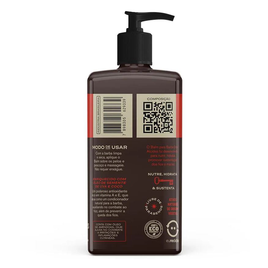 para Balm Barba Negra Amadeirado, Doce e Marcante 120g Don Alcides