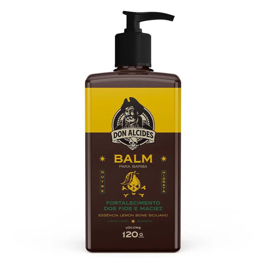 Don Alcides Balm para Barba Lemon Bone Siciliano Cítrico Refrescante 120g