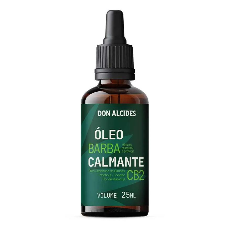 Don Alcides Óleo para Barba Cb2 Kush Calmante e Afrodisíaco 25ml