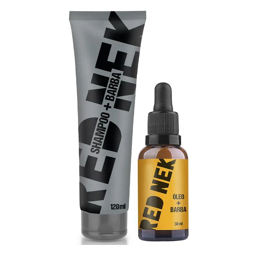 Rednek Kit Shampoo para Barba + Óleo Hidratante Red Nek