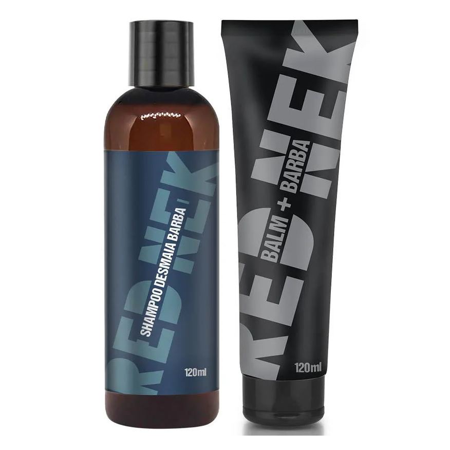 Rednek Kit Shampoo Desmaia Barba + Bálsamo Hidratante 120ml Red Nek