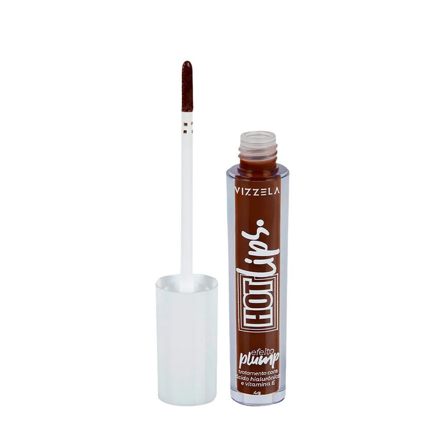 Vizzela Hot Lips Brown - Gloss Labial 4g