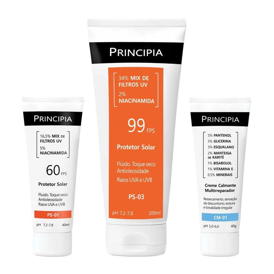 Principia Kit Verão Básico Ps-01 Fps 60 + Cm-01 + Ps-03 Fps 99