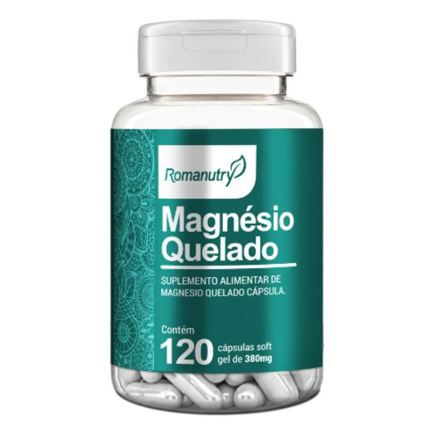Romanutry Magnésio Quelado 380 120 cápsula