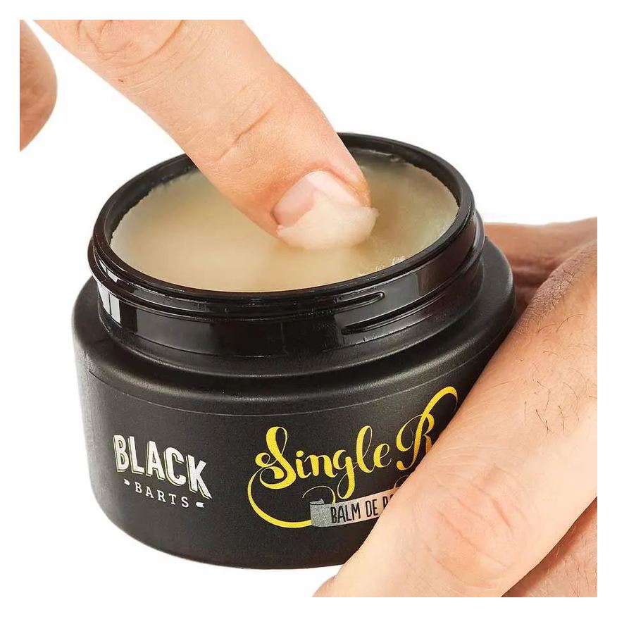 Black Barts Balm em Cera para Barba Hidrata Amacia e Modela Single Ron 50g