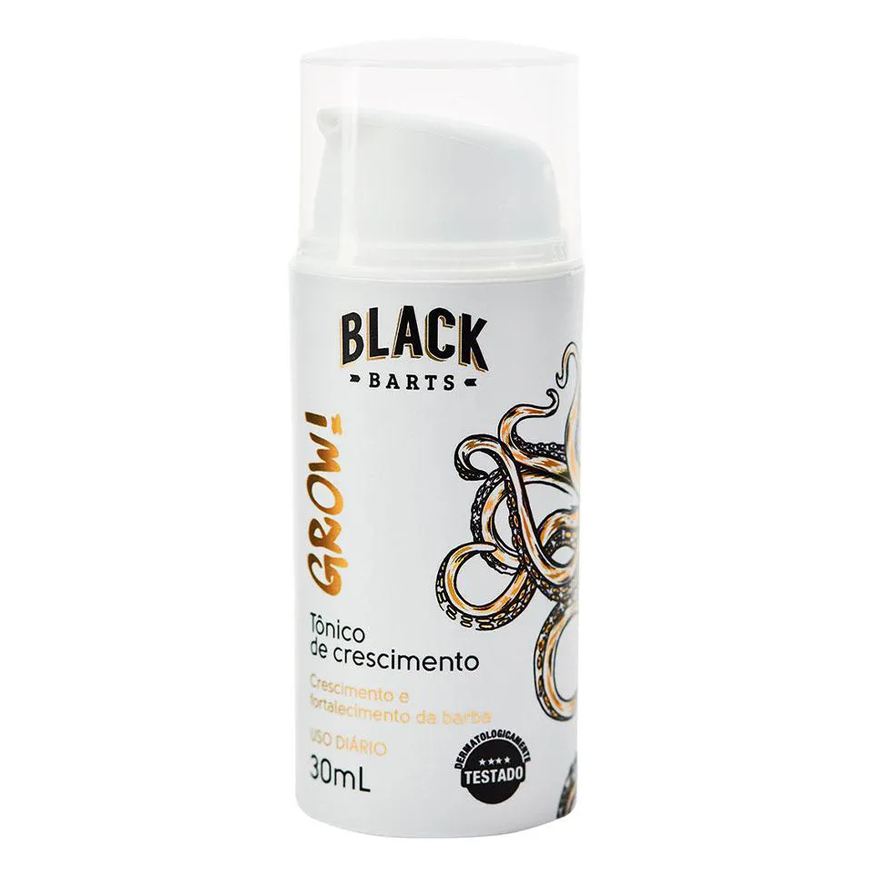 Black Barts Tônico para Crescer Barba Grow! Nanotecnológico Testado 30ml
