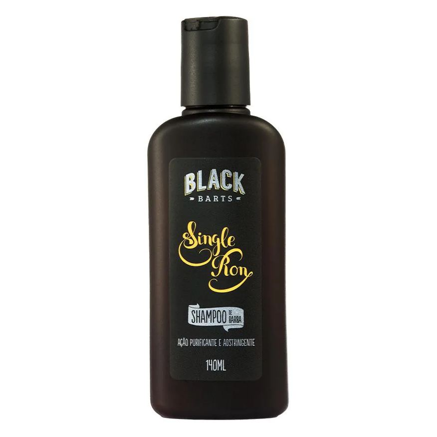 Black Barts Shampoo de Barba Ação Purificante e Adstringente Single Ron 140ml