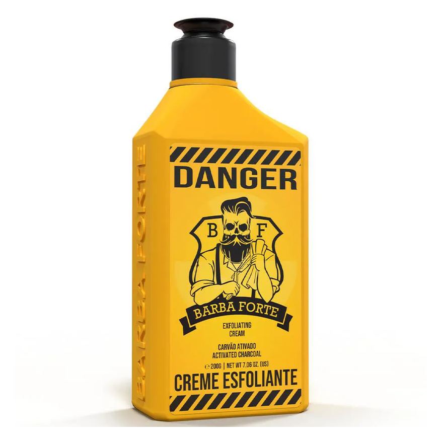 Barba Forte Creme Esfoliante Facial Danger Com Carvão Ativado 200g