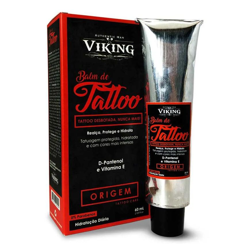 Viking Balm de Tattoo Origem - Realça as Cores, Protege e Hidrata 60ml