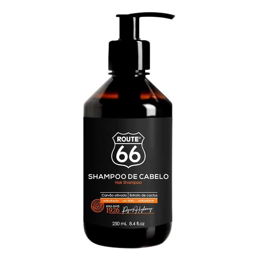 Viking Shampoo de Cabelo Route 66 Antipoluição com Carvão Ativado 250ml