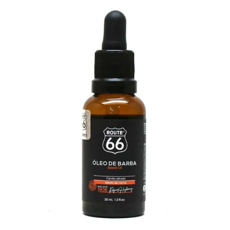 Viking Óleo de Barba Route 66 com Carvão Ativado e Extrato de Cactus 30ml