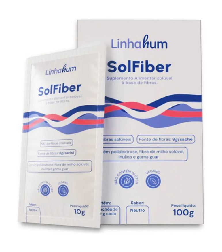 Linhahum Solfiber Suplemento Mix de Fibras Sachê Fiber 100g
