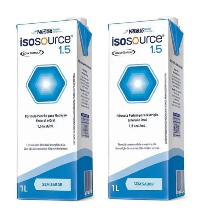 Nestlé Kit 2 Unidades Isosource 1.5 1000ml - Sabor Baunilha 1l