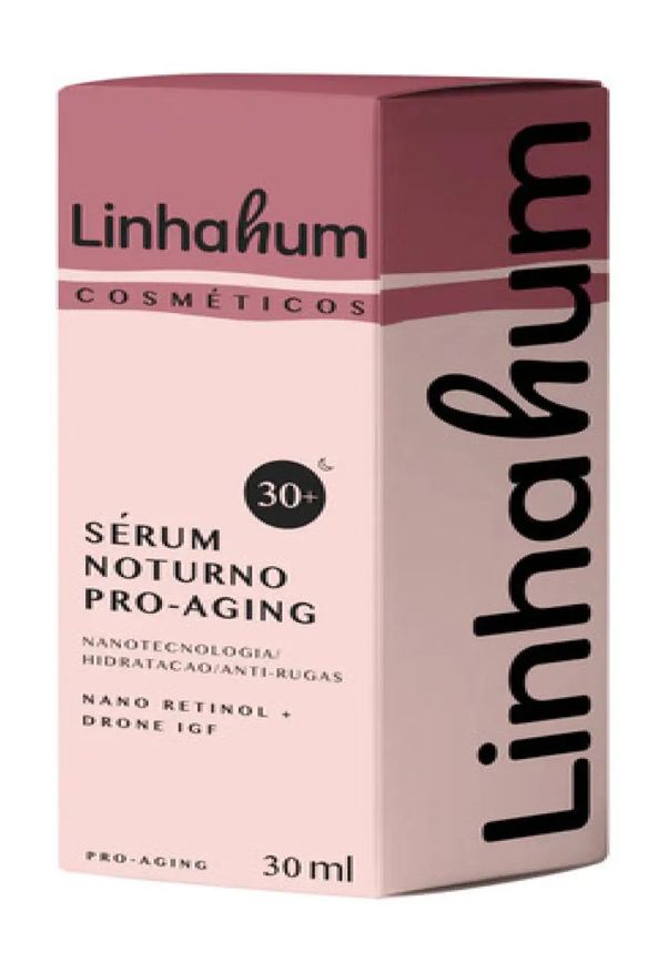 Linhahum Sérum Facial Noite Efeito Lifting Pro-Aging Nanotecnologia 30ml Colorido Neutro
