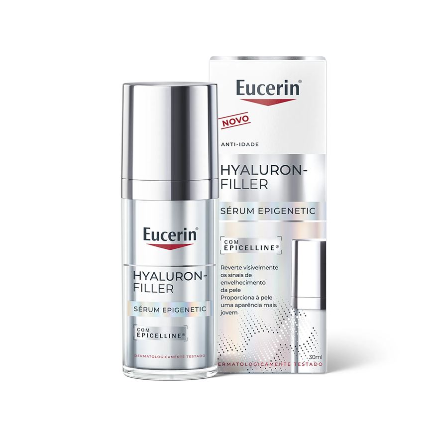 Eucerin Kit Facial Gel de Limpeza Dermo Pure Gentil 400g + Sérum Anti-Idade Hyaluron-Filler Epigenetic 30ml + Protetor Solar Fluido FPS 60 Hydro