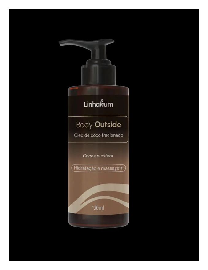 Linhahum Óleo de Coco Massagem Hidratação Corporal Vegano 120ml