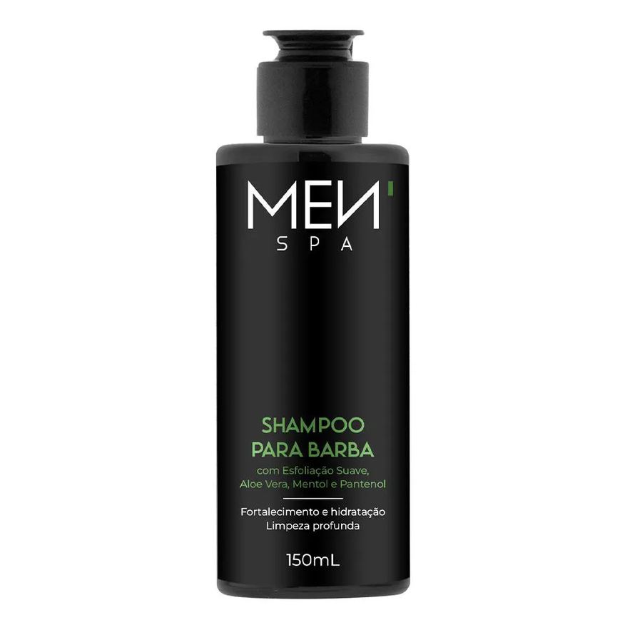 Menspa Shampoo Esfoliante para Barba com Aloe Vera, Mentol e Pantenol 150ml