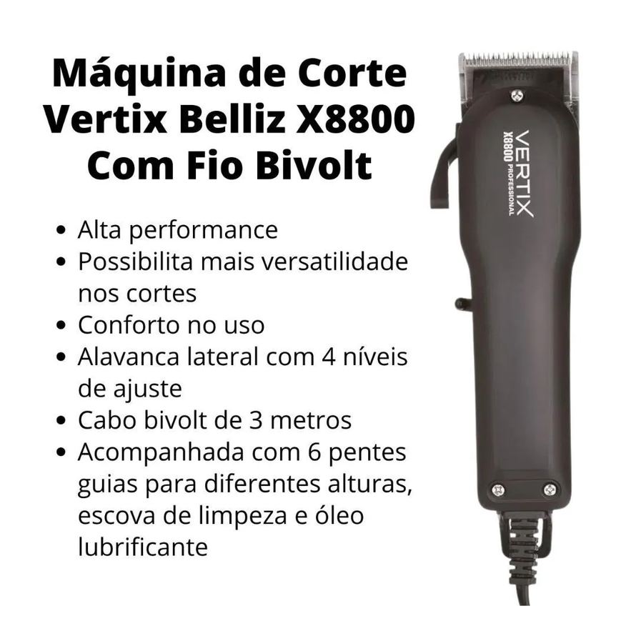 Vertix Belliz Maquina Corte X8800 C/fio Bivolt