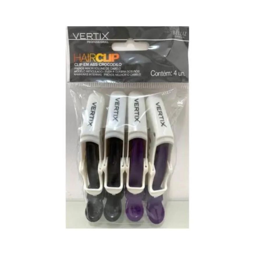 Big Universo Clips de Cabelo Belliz Vertix Hair Clip Abs Crocodilo C/4 Ref. 3033