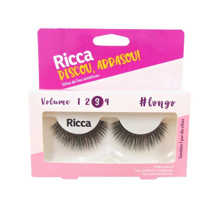 Big Universo Cílios Postiços Ricca Belliz Piscou,arrasou Vol:3 Longo Cód.2679