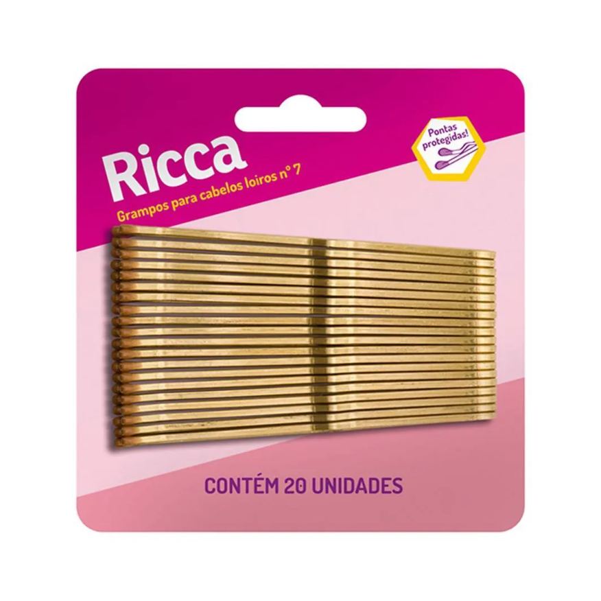 Big Universo Grampo para Cabelos Loiros Nº 7 Ricca Cód.343