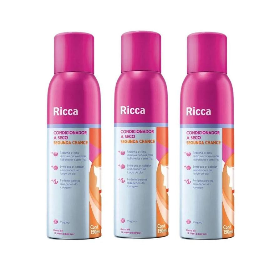 Big Universo Kit Condicionador A Seco Segunda Chance Ricca Belliz 150ml C/3